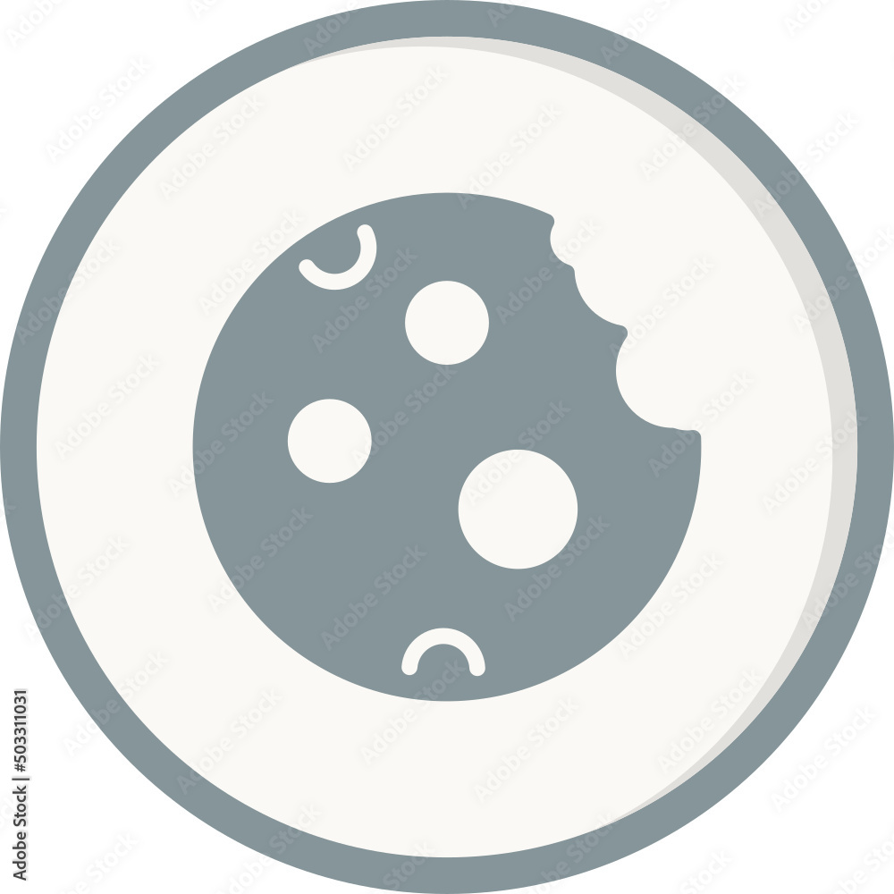 Cookie With Fine Chips Icon Cookie With Fine Chips Icon