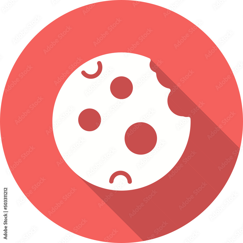 Fototapeta premium Cookie With Fine Chips Icon