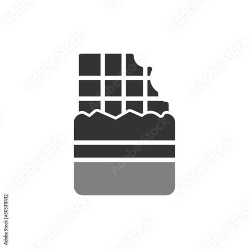 Chocolate Tablet With Bite Icon