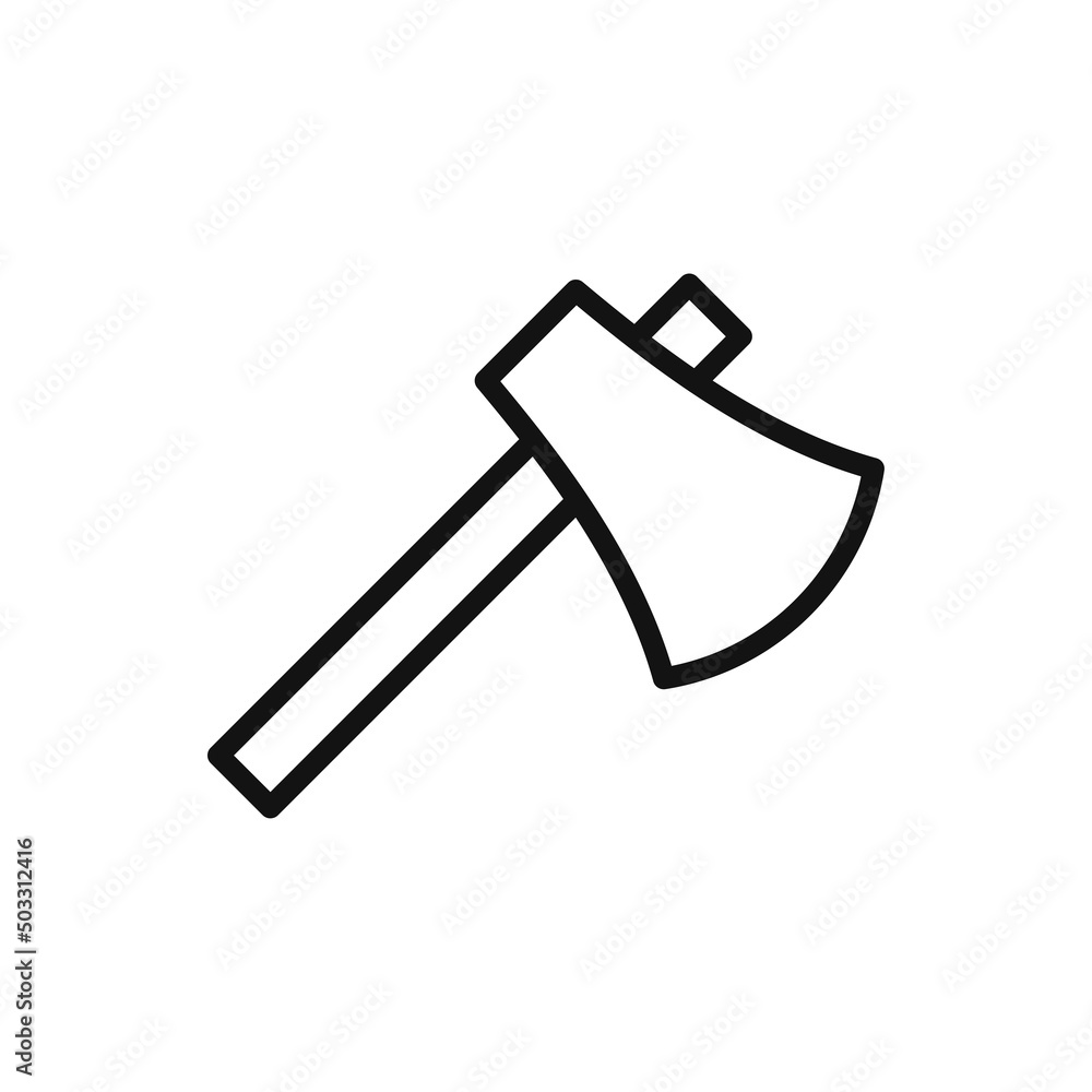 Axe simple icon vector. Flat design Axe simple icon vector. Flat design