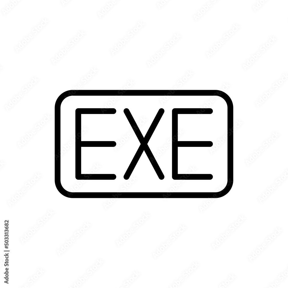 EXE simple icon vector. Flat design EXE simple icon vector. Flat design