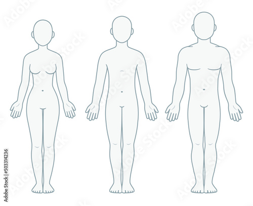 Male  female and unisex body diagram