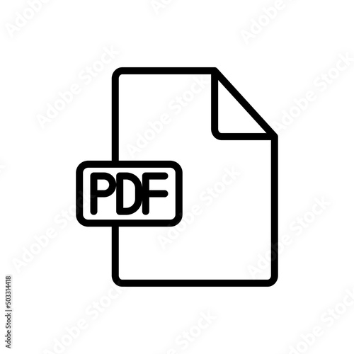 PDF file simple icon vector. Flat design