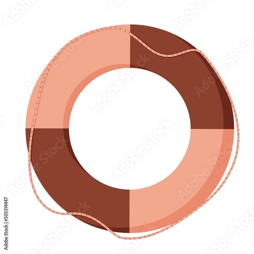 Lifebuoy in cartoon style.Isolated vector