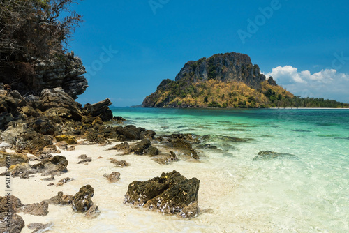 seascape with stonearch at separated sea or thale waek, Krabi