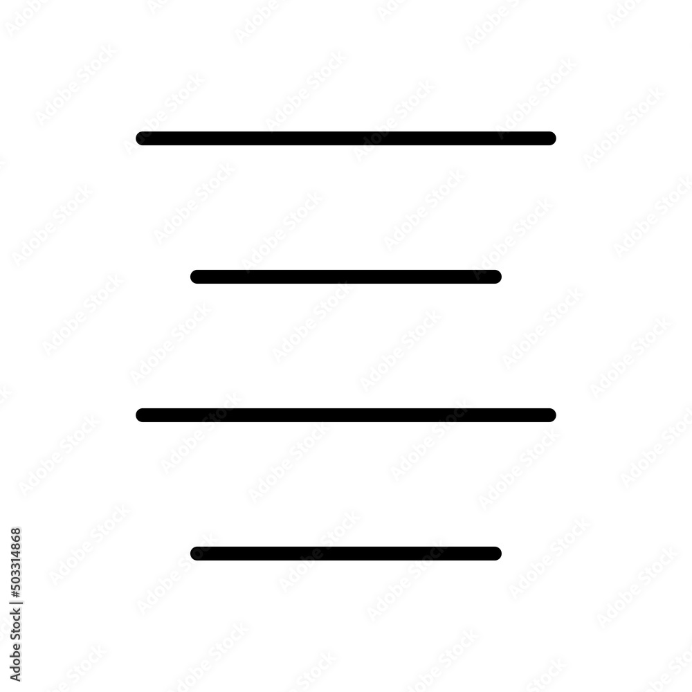 Text alignment icon, vector. Flat design Text alignment icon, vector. Flat design