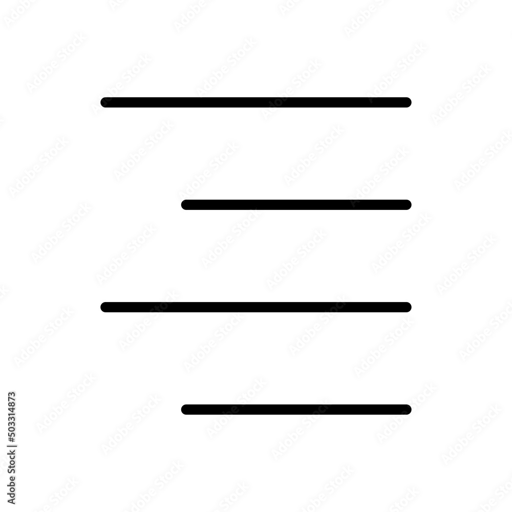 Text alignment simple icon vector. Flat design Text alignment simple icon vector. Flat design