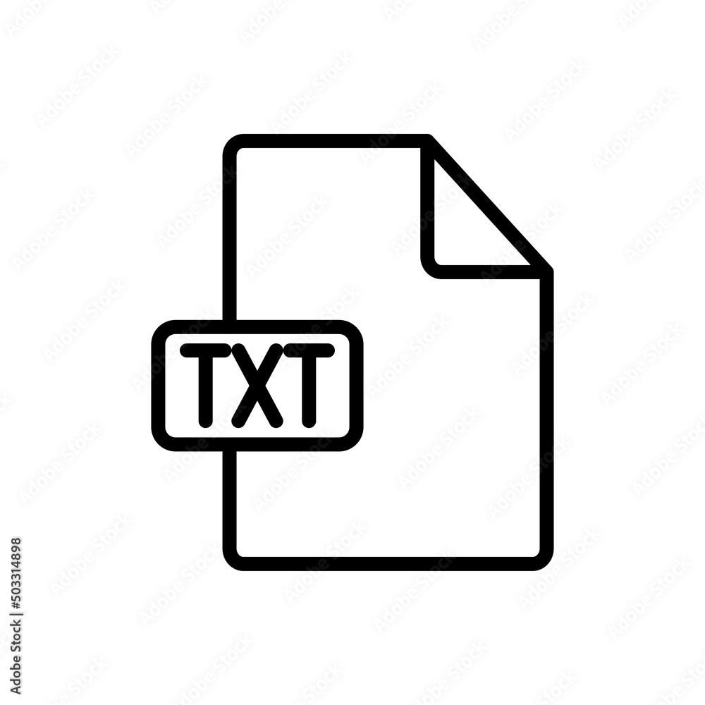 TXT file simple icon vector. Flat design TXT file simple icon vector. Flat design