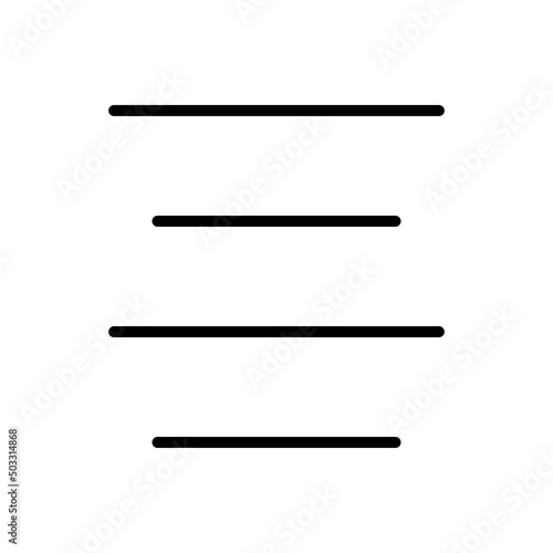 Text alignment icon, vector. Flat design