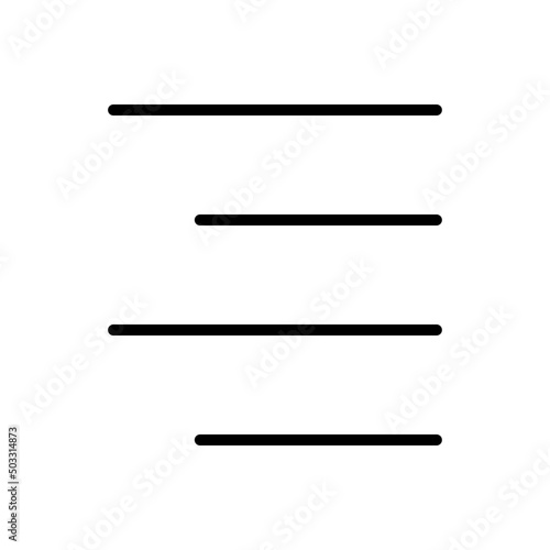 Text alignment simple icon vector. Flat design