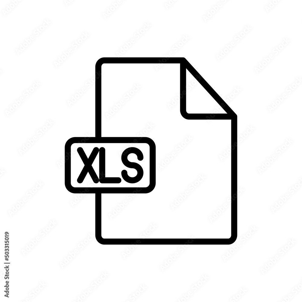 XLS file simple icon vector. Flat design XLS file simple icon vector. Flat design