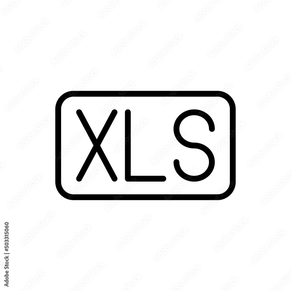XLS simple icon vector. Flat design XLS simple icon vector. Flat design