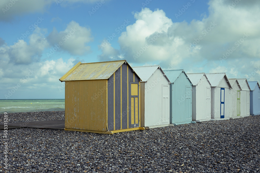 Naklejka premium Cabines de plage
