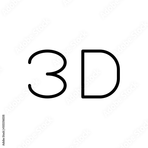 3D simple icon vector. Flat design