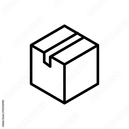 Box simple icon, vector. Flat design