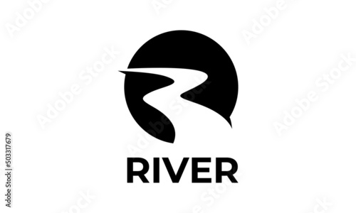 river logo vector illustration