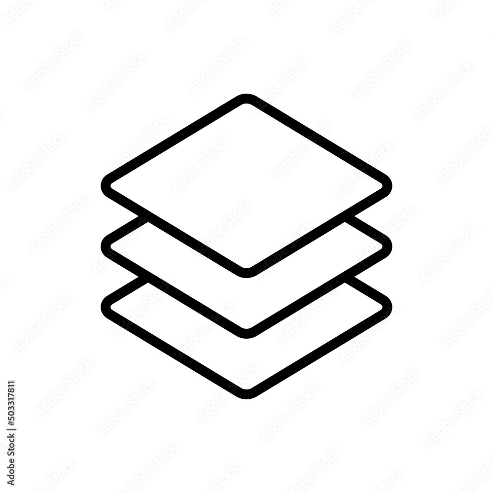 Layers simple icon vector. Flat design Layers simple icon vector. Flat design