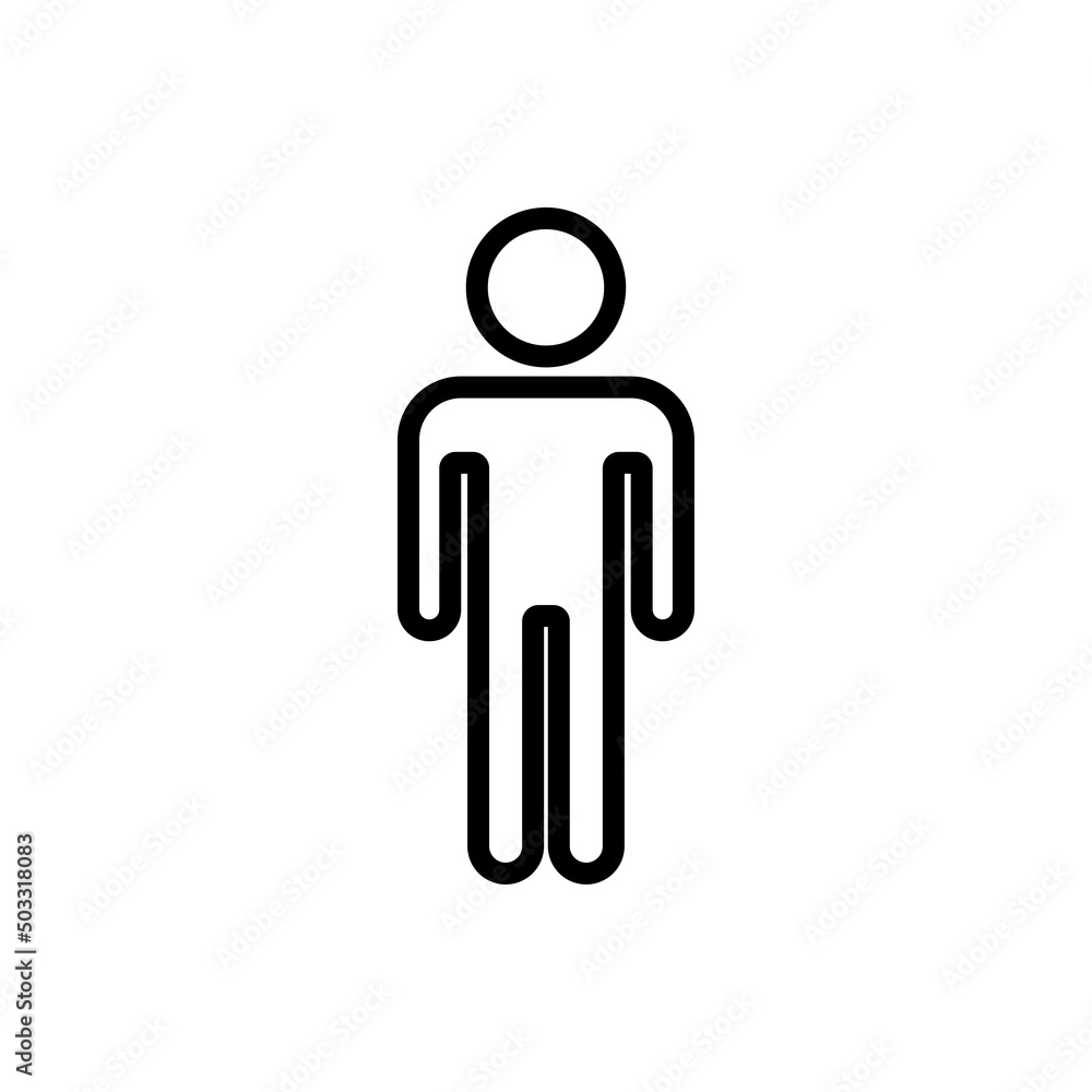 Man simple icon vector. Flat design Man simple icon vector. Flat design