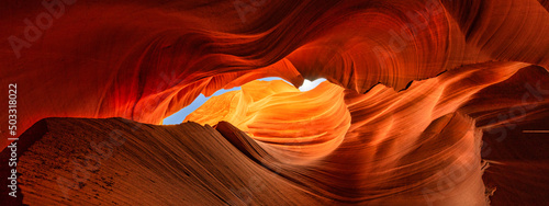 Colorful and Magical Antelope Canyon near Page Arizona USA. Abstract background and travel concept.