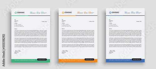 Obraz na plátne Modern corporate letterhead template design for your project, vector design
