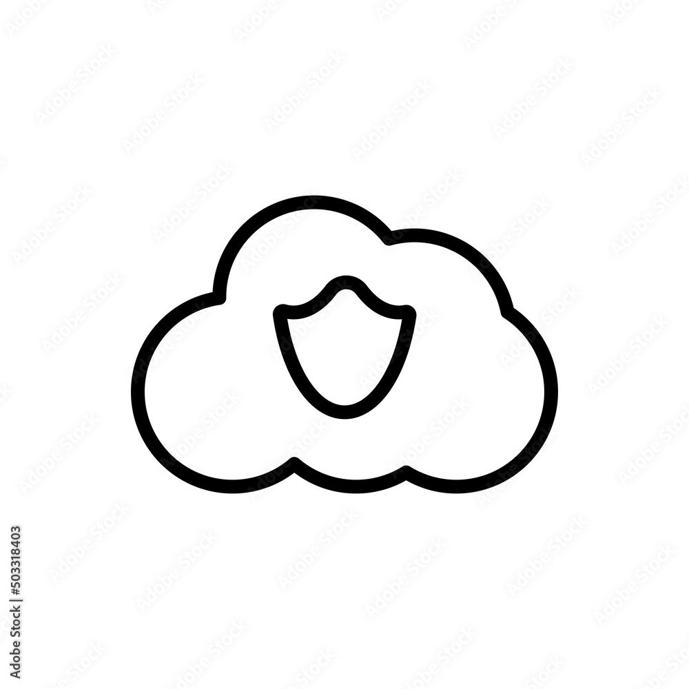 Protection, cloud simple icon vector. Flat design Protection, cloud simple icon vector. Flat design