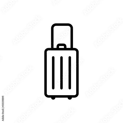 Travel bag simple icon. vector. Flat design