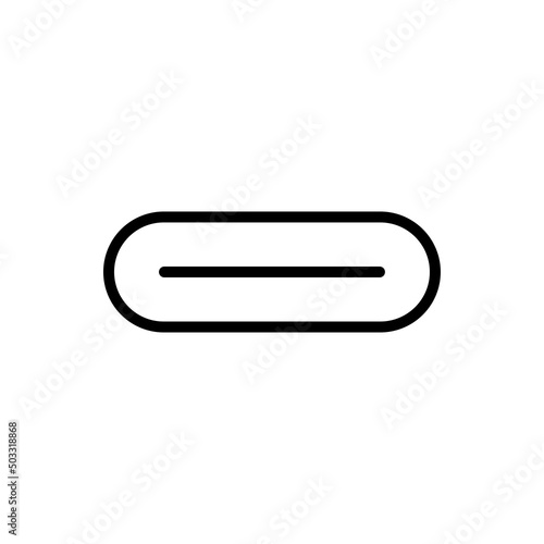 USB-C simple icon vector. Flat design