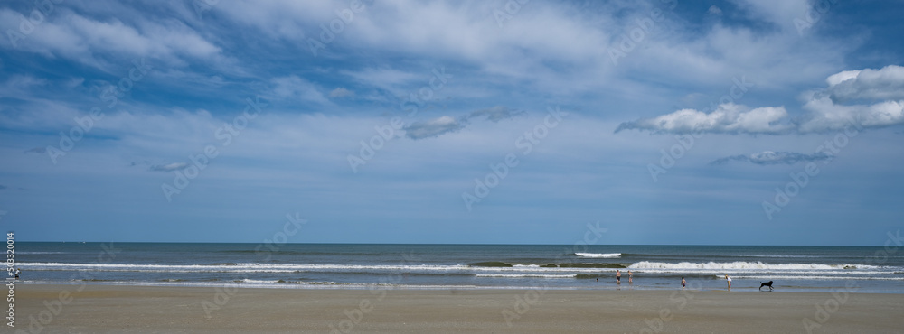Panoramic image of Anastasia Island beach in St Augustine Florida Panoramic image of Anastasia Island beach in St Augustine Florida