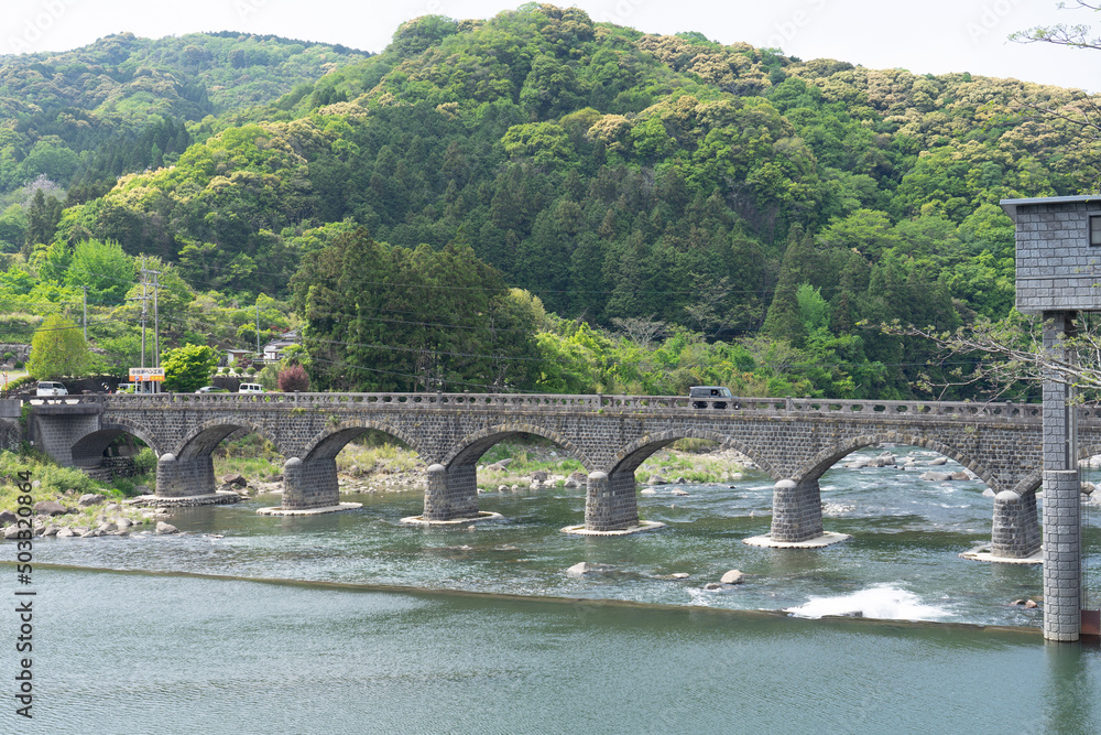Naklejka premium bridge over the river
