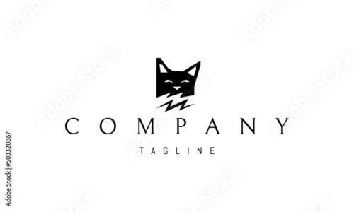 Canvas Vector logo on which an abstract image of a strange evil cat.