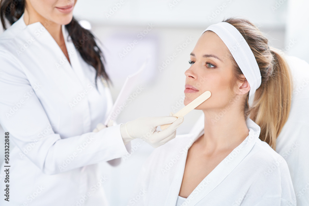A scene of medical cosmetology treatments botox injection. A scene of medical cosmetology treatments botox injection.