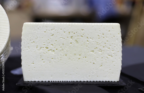 queso fresco blanco partido por la mitad photo