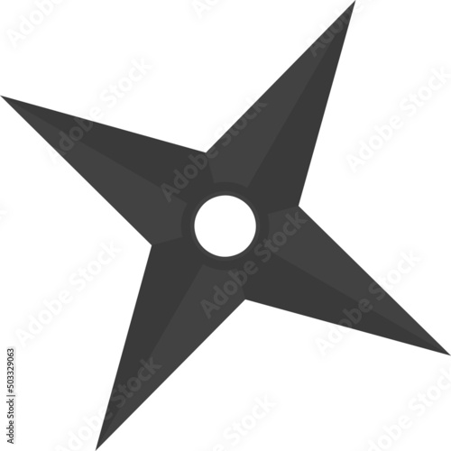 фотография Vector illustration of a shuriken or ninja star