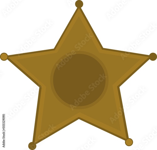 Vector illustration of a sheriff star
