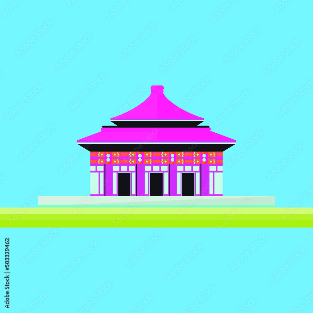 illustration of a house or temple