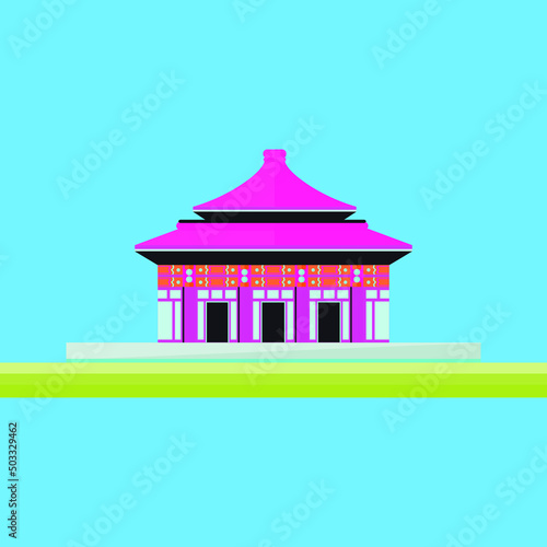 illustration of a house or temple