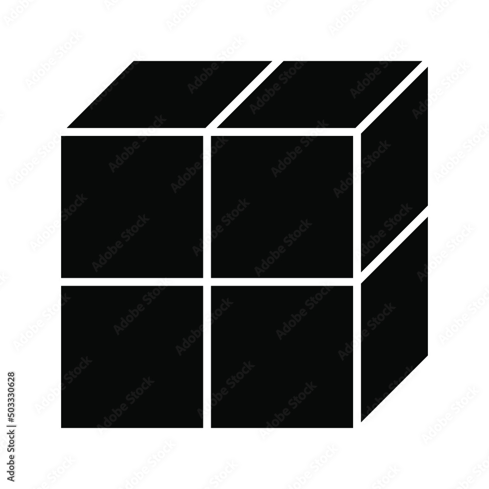 Cube, Cubic or Box Icon. vector illustration Cube, Cubic or Box Icon. vector illustration
