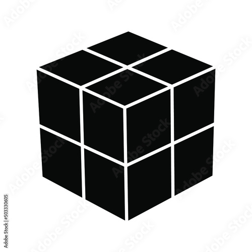Cube  Cubic or Box Icon. vector illustration