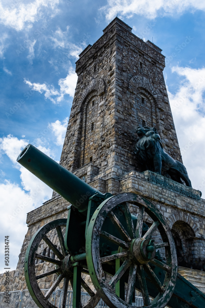 Monument to Freedom commemorating battle at Shipka pass in 1877-1878 in Bulgaria