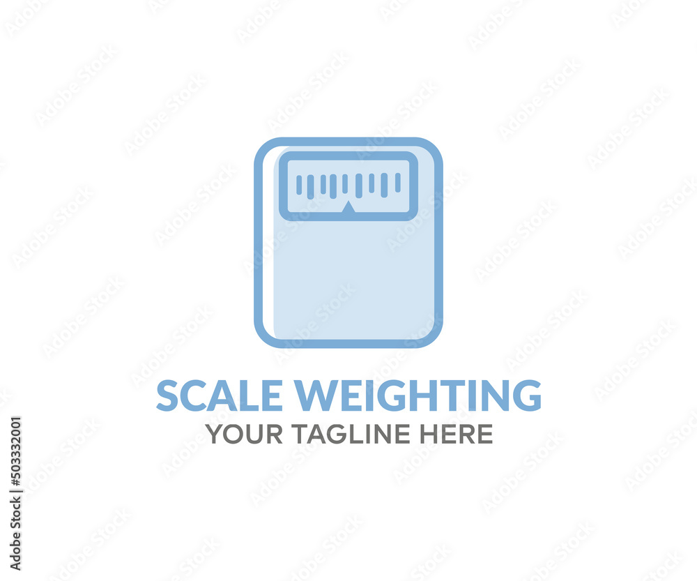 Weight scale device, checking his weight logo design. Diet and losing weight concept vector design and illustration. Weight scale device, checking his weight logo design. Diet and losing weight concept vector design and illustration.