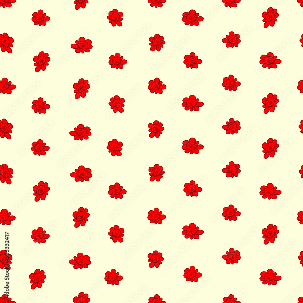 Naklejka premium vector seamless pattern simple isolated small flowers