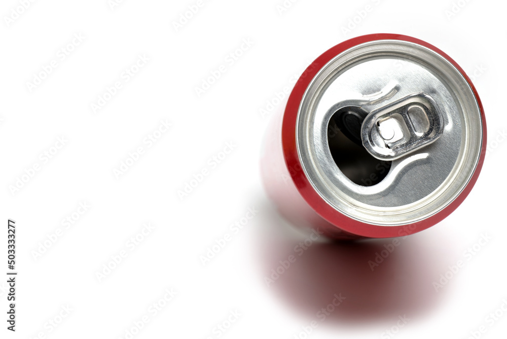 top beverage can red shadow white background top beverage can red shadow white background