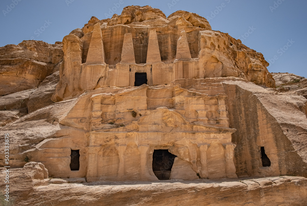Views of the lost Nabatean city of Petra in Jordan Views of the lost Nabatean city of Petra in Jordan