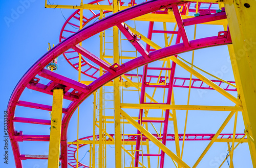 tracks of a typical rollercoaster