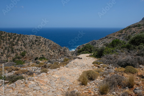 Sea views around the Katholiko gorge in Crete