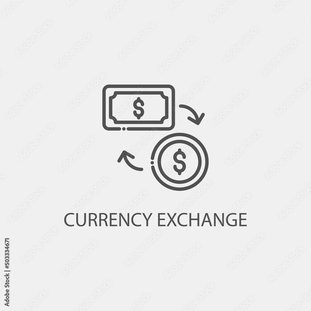 Currency_exchange vector icon illustration sign
