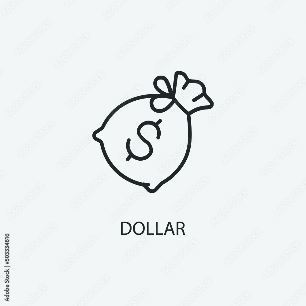 Dollar vector icon illustration sign Dollar vector icon illustration sign