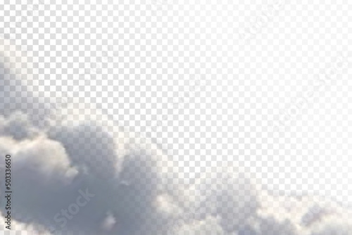 Vector realistic isolated cloud for template decoration and covering on the transparent background.