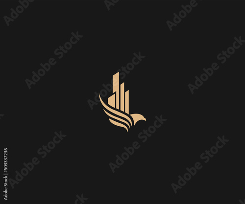 Elegant Eagle real estate Logo Design Luxury vector Template