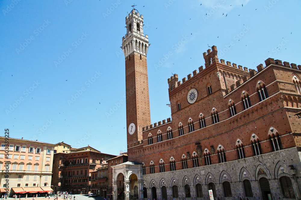 Obraz premium Siena, Piazza del Campo. Toscana, Italia